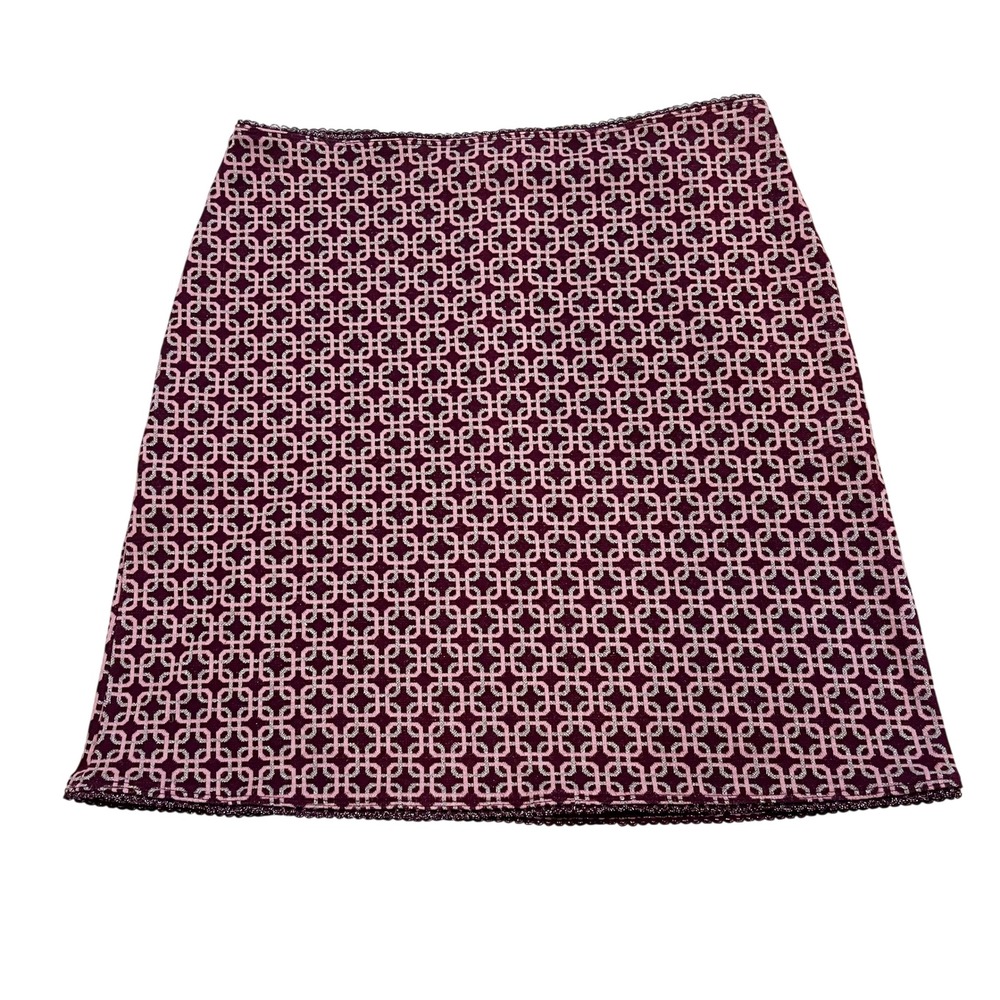 Vintage Esprit Y2K Purple Metallic Knit Mini Skirt Girls Large Fits Womens XS/S